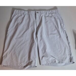 Adidas Mens Golf Shorts XXL 42 Waist Gray 10" Inseam Flat Front
